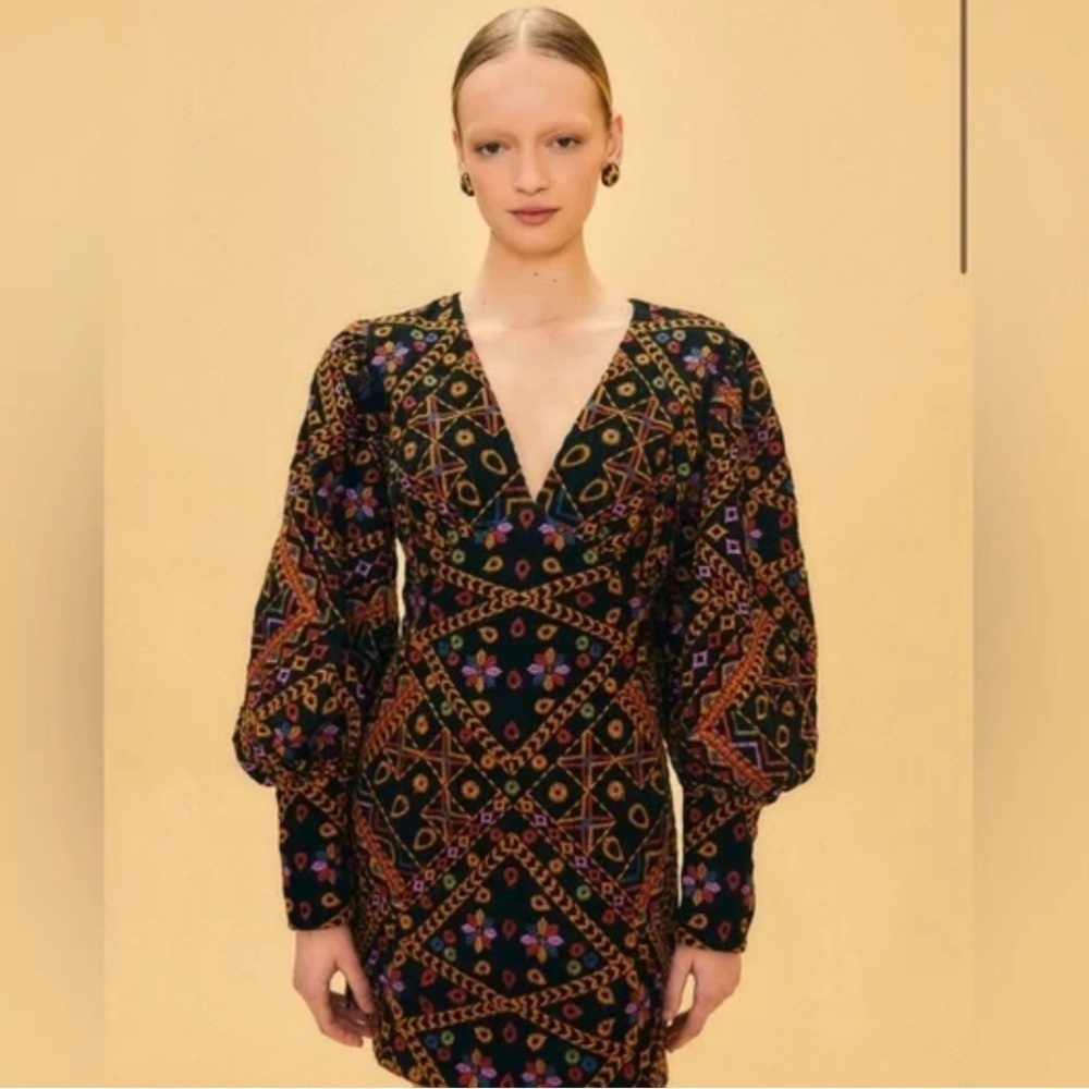 Brand new with tags FARM Rio corduroy embroidered dress - Picture 3 of 10